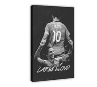 Mnyuein Poster di Carli Lloyd 9 poster su tela con giocatore di calcio, decorazione artistica da parete per soggiorno e camera da letto, decorazione con cornice: 60 x 90 cm