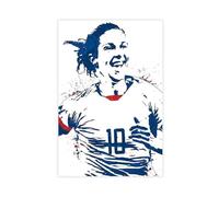 Mnyuein Poster di Carli Lloyd con giocatore di calcio 7, decorazione artistica da parete per soggiorno e camera da letto, senza cornice: 30 x 45 cm