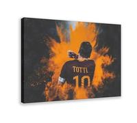Mnyuein Poster di Francesco Totti con giocatore di calcio 7, decorazione artistica da parete per soggiorno e camera da letto, decorazione con cornice: 30 x 45 cm