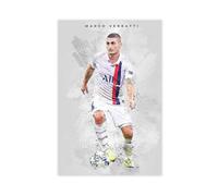 Mnyuein Poster di Marco Verratti con giocatore di calcio 4, decorazione artistica da parete per soggiorno, camera da letto, senza cornice: 60 x 90 cm