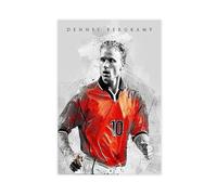 Mnyuein Poster su tela con Dennis Bergkamp, motivo: giocatore di calcio, decorazione per camera da letto, ufficio, camera da letto, regalo, senza cornice: 60 x 90 cm