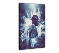 Mnyuein Poster su tela con giocatore di calcio N'Golo Kante, decorazione per camera da letto, ufficio, camera da letto, regalo, cornice regalo: 40 x 60 cm