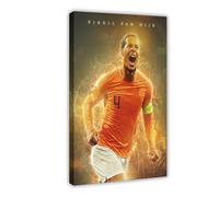 Mnyuein Poster su tela con giocatore di calcio Virgil Van Dijk, decorazione per camera da letto, ufficio, camera da letto, regalo, cornice 30 x 45 cm