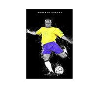 Mnyuein Poster su tela con giocatore di football Roberto Carlos, decorazione artistica da parete per soggiorno e camera da letto, senza cornice: 50 x 75 cm