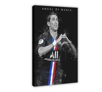Mnyuein Poster su tela con immagine di Angel Di Maria, 2 poster, decorazione per camera da letto, ufficio, camera da letto, regalo, cornice 50 x 75 cm