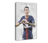 Mnyuein Poster su tela con immagine di Angel Di Maria, decorazione artistica per camera da letto, ufficio, camera da letto, regalo, cornice 50 x 75 cm