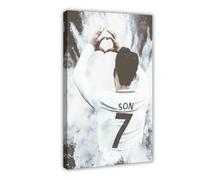 Mnyuein Poster su tela con immagine di Son Heung Min, decorazione artistica per camera da letto, ufficio, camera da letto, regalo, cornice 30 x 45 cm