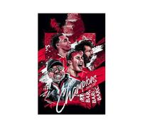Mnyuein Poster su tela con Virgil Van Dijk Mohamed Salah giocatore di calcio, decorazione artistica da parete per soggiorno e camera da letto, senza cornice: 40 x 60 cm