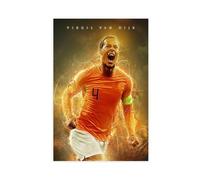 Mnyuein Virgil Van Dijk - Poster su tela, motivo: giocatore di calcio, decorazione artistica da parete, per soggiorno e camera da letto, senza cornice: 50 x 75 cm