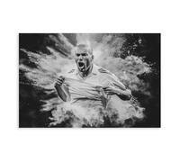 Mnyuein Zinedine - Poster su tela con giocatore di calcio Zidane, decorazione artistica da parete per soggiorno e camera da letto, senza cornice: 40 x 60 cm