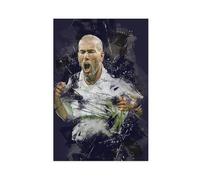 Mnyuein Zinedine - Poster su tela con giocatore di calcio Zidane, decorazione per camera da letto, ufficio, camera da letto, regalo, senza cornice: 30 x 45 cm