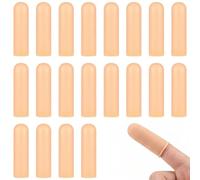 MNYXIS 20 Pezzi Ditali in Silicone per Dita Mani, Protezione Dita Mani per Ragadi e Vesciche, Copridita Mani Morbidi e Riutilizzabili, Proteggi Dita Mano per Eczema e Artrite, Color Carne, 1.5x4.8cm