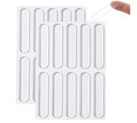MNYXIS Paracolpi Porta e Muro in Silicone Trasparente, 10 Pcs Strisce Adesive Paracolpi per Mobili, Proteggi Muro da Sedie e Maniglie, Gommini Antiscivolo Adesivi per Tavolo,Frigorifero,Auto,63x10x2mm