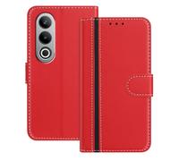 Mo-Beauty Cover Custodia per OnePlus Nord CE4 5G, [Supporto Scomparto per carte] [Chiusura Magnetica] [Supporto Stand] Pelle PU Flip Case Custodia Cover per OnePlus Nord CE4 5G (Rosso)