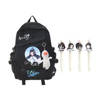 Mo Dao zu Shi Student School Bag, Wei Wu Xian/Lan Wang Ji, borsa per la scuola, zaino animato, set con penna a tracolla, regalo per i fan, Tipo 6., 43 x 32 x 13 cm