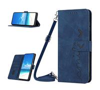 Mo-Somnus a portafoglio per OPPO A94 4G/F19 Pro/F19 Pro Plus/A94 5G/A95 5G/Reno 5Z/Reno 6Z 5G/Reno 5F/Reno 5 Lite, Portafoglio Libro Cover con cordino tracolla Compatibile con OPPO A94 4G - Blu