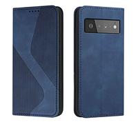 Mo-Somnus Cover per Google Pixel 6 Pro, Custodia Google Pixel 6 Pro Portafoglio, Cover Protettiva Libro Antiurto Case Flip Wallet Custodia Pelle PU con [3 Slot per Schede] [Magnetica] (Blu)