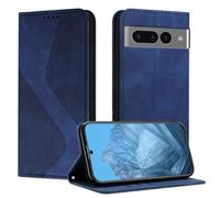 Mo-Somnus Cover per Google Pixel 7 PRO, Custodia Googlel 7 PRO Portafoglio, Cover Protettiva Libro Antiurto Case Flip Wallet Custodia Pelle PU con[3 Slot per Schede][Magnetica] (Blu)