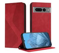 Mo-Somnus Cover per Google Pixel 7 PRO, Custodia Googlel 7 PRO Portafoglio, Cover Protettiva Libro Antiurto Case Flip Wallet Custodia Pelle PU con[3 Slot per Schede][Magnetica] (Rosso)