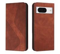 Mo-Somnus Cover per Google Pixel 8, Custodia Google Pixel 8 Portafoglio, Cover Protettiva Libro Antiurto Case Flip Wallet Custodia Pelle PU con [3 Slot per Schede] [Magnetica] (Marrone)