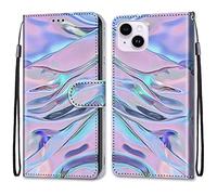 Mo-Somnus Cover per iPhone 14 Plus (6,7 Pollici), Custodia in PU Pelle Magnetica Libro Flip Caso Portafoglio [Supporto Stand] con Porta Carte e Cinturino da Polso Wallet Protettiva (Fluorescente)