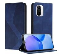 Mo-Somnus Cover per Redmi K40/ K40 PRO/Mi 11I, Custodia Xiaomi Poco F3 Portafoglio, Cover Protettiva Libro Antiurto Case Flip Wallet Custodia Pelle PU con[3 Slot per Schede][Magnetica] (Blu)