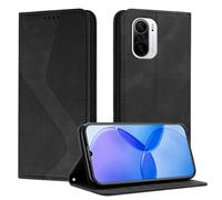 Mo-Somnus Cover per Redmi K40/ K40 PRO/Mi 11I, Custodia Xiaomi Poco F3 Portafoglio, Cover Protettiva Libro Antiurto Case Flip Wallet Custodia Pelle PU con[3 Slot per Schede][Magnetica] (Nero)