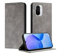 Mo-Somnus Cover per Redmi K40/ K40 PRO/Mi 11I, Custodia Xiaomi Poco F3 Portafoglio, Cover Protettiva Libro Antiurto Case Flip Wallet Custodia Pelle PU con[3 Slot per Schede][Magnetica] (Grigio)
