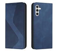 Mo-Somnus Cover per Samsung Galaxy A15, Custodia Samsung A15 Portafoglio, Cover Protettiva Libro Antiurto Case Flip Wallet Custodia Pelle PU con [3 Slot per Schede] [Magnetica] (Blu)