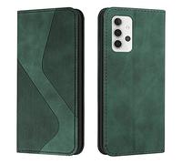 Mo-Somnus Cover per Samsung Galaxy A32 4G, in pelle a portafoglio con chiusura magnetica, custodia protettiva (verde)