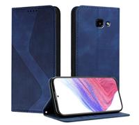 Mo-Somnus Cover per Samsung Galaxy A320 / A3 2017, Custodia Samsung A3 2017 Portafoglio, Cover Protettiva Libro Antiurto Case Flip Wallet Custodia Pelle PU con[3 Slot per Schede][Magnetica] (Blu)