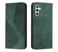 Mo-Somnus Cover per Samsung Galaxy A34 5G, Custodia Samsung Galaxy A34 5G Portafoglio, Cover Protettiva Libro Antiurto Case Flip Wallet Custodia Pelle PU con [3 Slot per Schede] [Magnetica] (Verde)