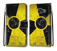 Mo-Somnus Cover per Samsung Galaxy A5 2017/ A520, Custodia in PU Pelle Magnetica Libro Flip Caso Antiurto Portafoglio [Supporto Stand] con Porta Carte e Cinturino da Polso Wallet Case (Mulino A Vento)