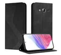 Mo-Somnus Cover per Samsung Galaxy J310 / J3 2016, Custodia Samsung J3 2016 Portafoglio, Cover Protettiva Libro Antiurto Case Flip Wallet Custodia Pelle PU con[3 Slot per Schede][Magnetica] (Nero)