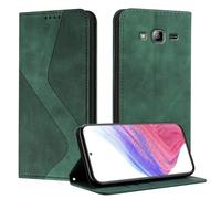 Mo-Somnus Cover per Samsung Galaxy J310 / J3 2016, Custodia Samsung J3 2016 Portafoglio, Cover Protettiva Libro Antiurto Case Flip Wallet Custodia Pelle PU con[3 Slot per Schede][Magnetica] (Verde)