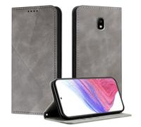 Mo-Somnus Cover per Samsung Galaxy J330 / J3 2017, Custodia Samsung J3 2017 Portafoglio, Cover Protettiva Libro Antiurto Case Flip Wallet Custodia Pelle PU con[3 Slot per Schede][Magnetica] (Grigio)