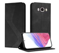 Mo-Somnus Cover per Samsung Galaxy J710 / J7 2016, Custodia Samsung J7 2016 Portafoglio, Cover Protettiva Libro Antiurto Case Flip Wallet Custodia Pelle PU con[3 Slot per Schede][Magnetica] (Nero)