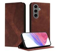 Mo-Somnus Cover per Samsung Galaxy S24 FE, Custodia Samsung S24 FE Portafoglio, Cover Protettiva Libro Antiurto Case Flip Wallet Custodia Pelle PU con [3 Slot per Schede] [Magnetica] (Marrone)