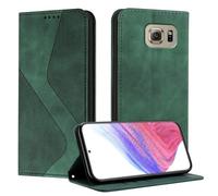 Mo-Somnus Cover per Samsung Galaxy S6, Custodia Samsung S6 Portafoglio, Cover Protettiva Libro Antiurto Case Flip Wallet Custodia Pelle PU con[3 Slot per Schede][Magnetica] (Verde)