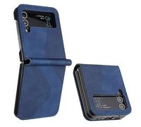 Mo-Somnus Cover per Samsung Galaxy Z Flip 3, Custodia Samsung Galaxy Z Flip 3, Cover Protettiva Libro Antiurto Case Flip Custodia Pelle PU [Magnetica] (Blu)