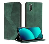 Mo-Somnus Cover per Xiaomi Mi Cc9E / Mi A3, Custodia Mi A3 Portafoglio, Cover Protettiva Libro Antiurto Case Flip Wallet Custodia Pelle PU con[3 Slot per Schede][Magnetica] (Verde)