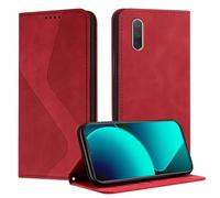 Mo-Somnus Cover per Xiaomi Mi Cc9E / Mi A3, Custodia Mi A3 Portafoglio, Cover Protettiva Libro Antiurto Case Flip Wallet Custodia Pelle PU con[3 Slot per Schede][Magnetica] (Rosso)