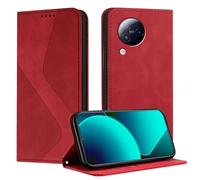 Mo-Somnus Cover per Xiaomi Mi Civi 3, Custodia Mi Civi 3 Portafoglio, Cover Protettiva Libro Antiurto Case Flip Wallet Custodia Pelle PU con[3 Slot per Schede][Magnetica] (Rosso)