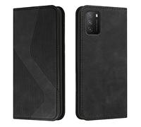 Mo-Somnus Cover per Xiaomi Poco M3/Xiaomi Redmi 9T/Xiaomi Redmi 9 Power, Custodia Portafoglio Cover Libro Antiurto Case Flip Wallet Custodia Pelle PU con [3 Slot per Schede] [Magnetica] (Nero)
