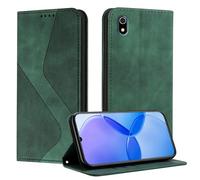 Mo-Somnus Cover per Xiaomi Redmi 7A, Custodia Redmi 7A Portafoglio, Cover Protettiva Libro Antiurto Case Flip Wallet Custodia Pelle PU con[3 Slot per Schede][Magnetica] (Verde)
