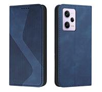 Mo-Somnus Cover per Xiaomi Redmi Note 12 Pro 5G / Poco X5 Pro 5G, Custodia Redmi Note 12 Pro 5G Portafoglio, Cover Protettiva Libro Case Flip Wallet Custodia Pelle PU con [Magnetica] (Blu)
