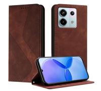 Mo-Somnus Cover per Xiaomi Redmi Note 13 PRO 5G, Custodia Mi Poco X6 5G Portafoglio, Cover Protettiva Libro Antiurto Case Flip Wallet Custodia Pelle PU con[3 Slot per Schede][Magnetica] (Marrone)