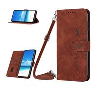 Mo-Somnus Custodia a portafoglio per iPhone SE 2022/2020 / iPhone 8/7 / 6 (4,7 Pollice), Custodia Flip Pelle Portafoglio Libro Cover con cordino tracolla Compatibile con iPhone SE 2022 - Marrone