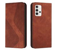 Mo-Somnus Custodia per Samsung Galaxy A32 5G, Cover a Libro Portafoglio in Pelle PU, Flip Magnetica con Funzione Supporto (Marrone)