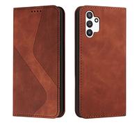 Mo-Somnus Custodia per Samsung Galaxy A40S/A40,Cover a Libro Samsung A40S/A40,Custodia Samsung A40S/A40 Portafoglio in Pelle PU, Flip Magnetica Portafoglio per A40S/A40 Cover Libro Case (Marrone)